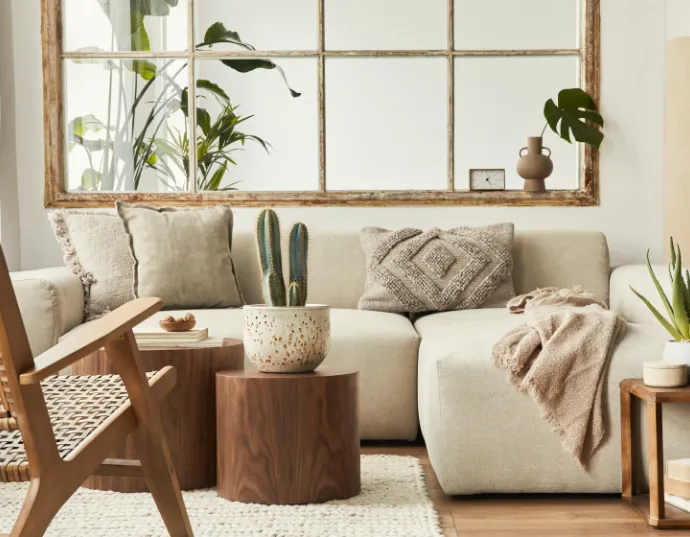 Modern neutral colored livingroom